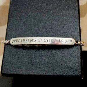 NEW “ Anxiety “ Adjustable Bracelet silver
